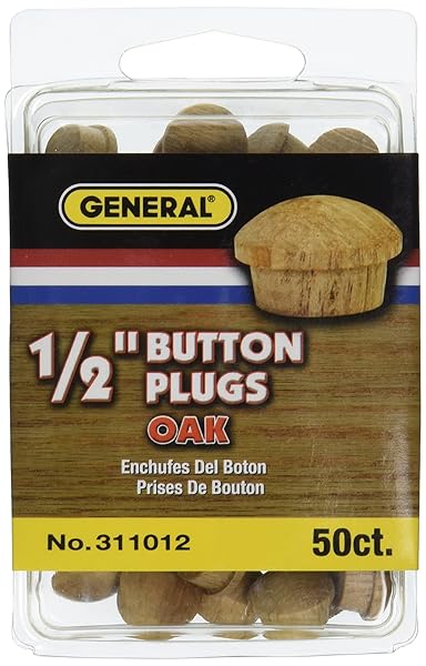 General Tools Buy General Tools 311012 1/2-Inch Oak Button Plugs - 50-Pack for Durable Home Projects