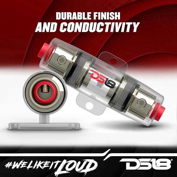 DS18 DS18 FHSAGU80A Round AGU Fuse Holder with 80A Fuse - Durable & Reliable Power Protection - View 5 of 7