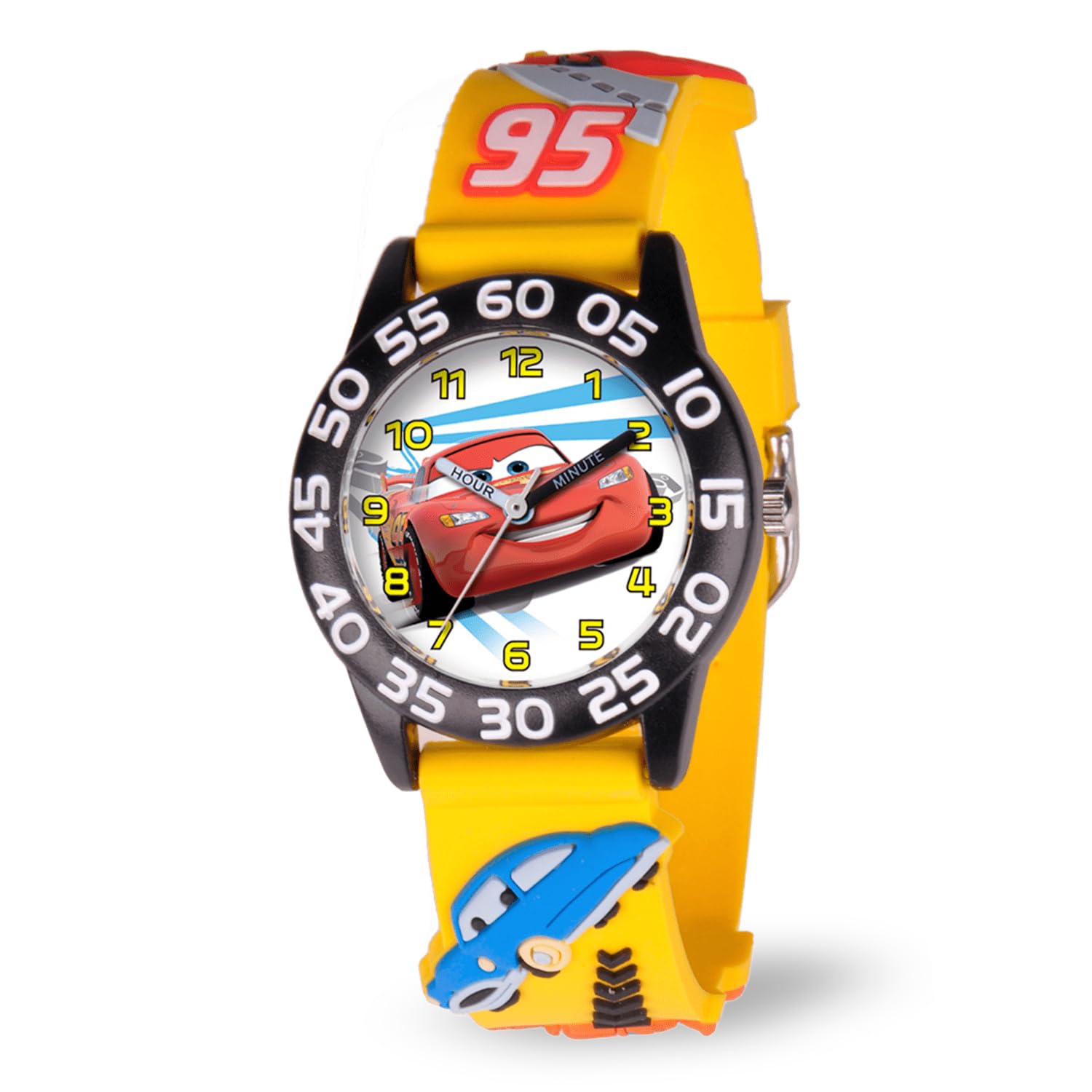 Disney Cars Kids Plastic Time Teacher Analog Quartz 3D Strap Watch for Boys and Girls