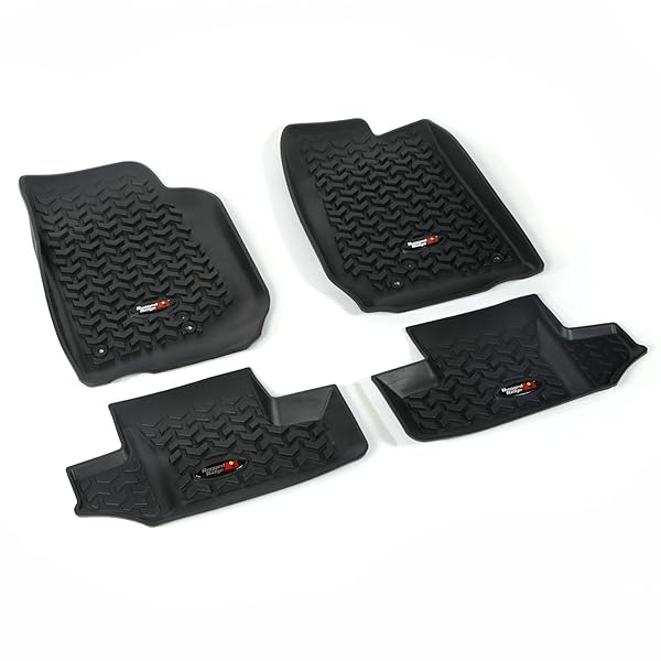 Rugged Ridge Rugged Ridge Floor Liner Set for Jeep Wrangler JK (2007-2018) | All-Terrain, 4-Piece, Black | Perfect Fit for 2-Door Models