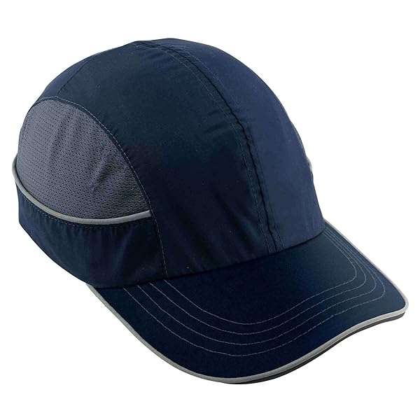 Ergodyne Ergodyne Skullerz 8950 Navy Blue Bump Cap: Comfortable Baseball Hat Style Head Protection with Long Brim