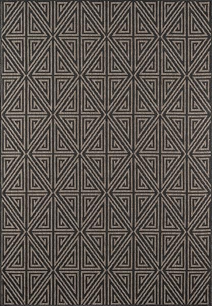 Momeni Momeni Baja Collection Contemporary Indoor Outdoor Area Rug Easy to Clean UV Protected Fade Resistant 2'3" x 4'6" Charcoal Grey