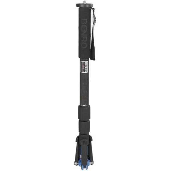 Benro Benro A38TDS2 Monopod with 3-Leg Base & S2 Head - 4 Sections, Twist Lock, Durable Black Design - View 7 of 10