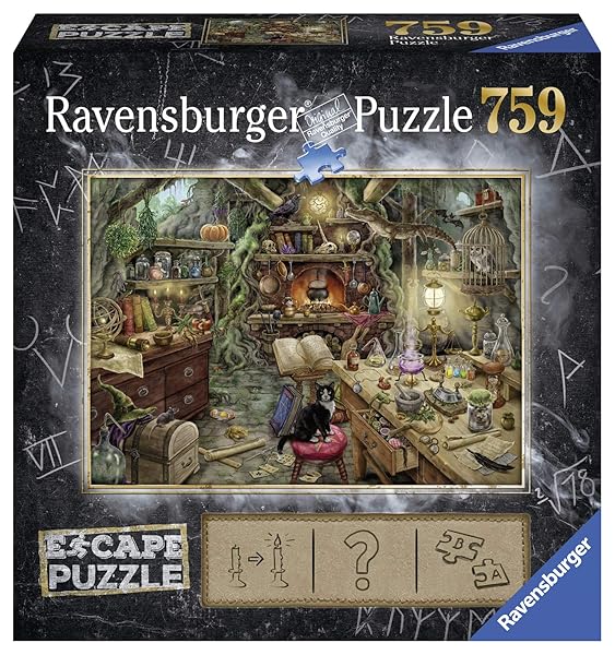 Ravensburger 759 Piece Escape Puzzle The Witches Kitchen Engaging Jigsaw for Kids and Adults Ideal for Family Game Nights FSC Certified Materials
