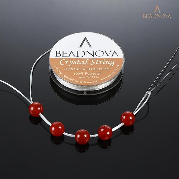 BEADNOVA BEADNOVA 1mm Elastic Stretch Crystal String Cord - 10 Rolls Mixed Colors for Jewelry Making & Bracelet Beading (12m Each) - View 5 of 9