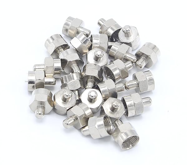 Nippon America 25 F Type 75 Ohm Terminator Caps for Coaxial Satellite TV - RF Port End Caps