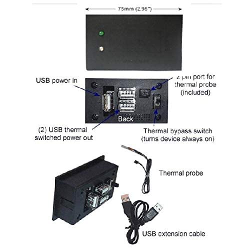 Coolerguys Thermostat Controlled Single 120mm USB Fan Kit for Efficient Cooling and Temperature Control - View 4 of 4