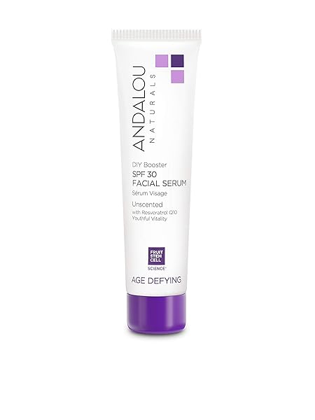 Andalou Naturals Andalou Naturals DIY Booster SPF 30 Serum: Unscented Anti-Aging Sunscreen for Dry Skin