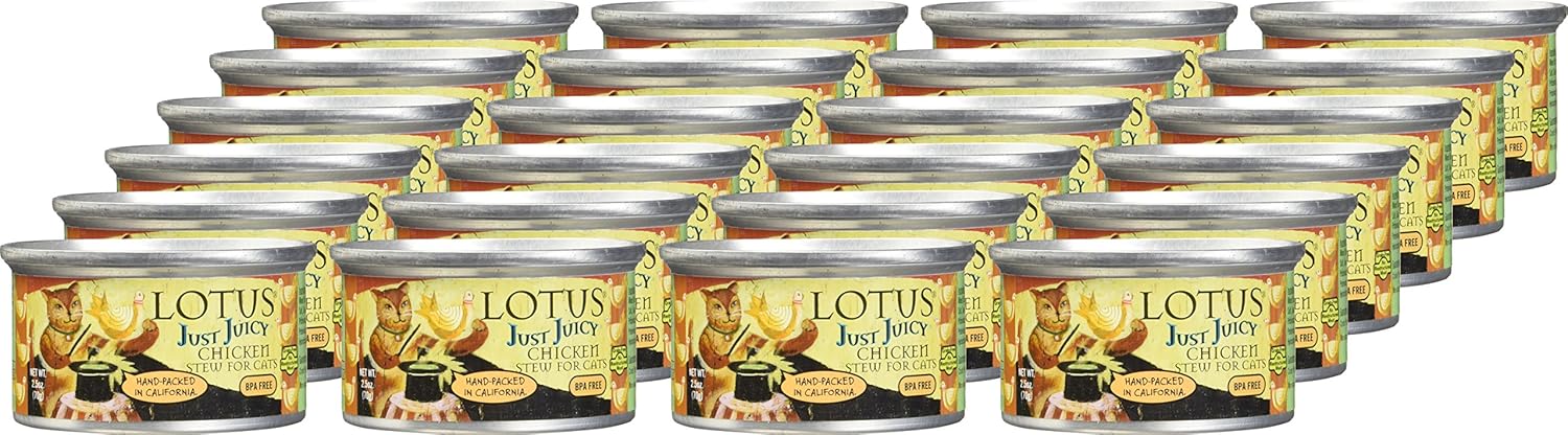 Lotusfalls Lotus Cat Just Juicy Chicken Stew 2.5OZ Cans Case of 24 Premium Cat Food - View 2 of 2