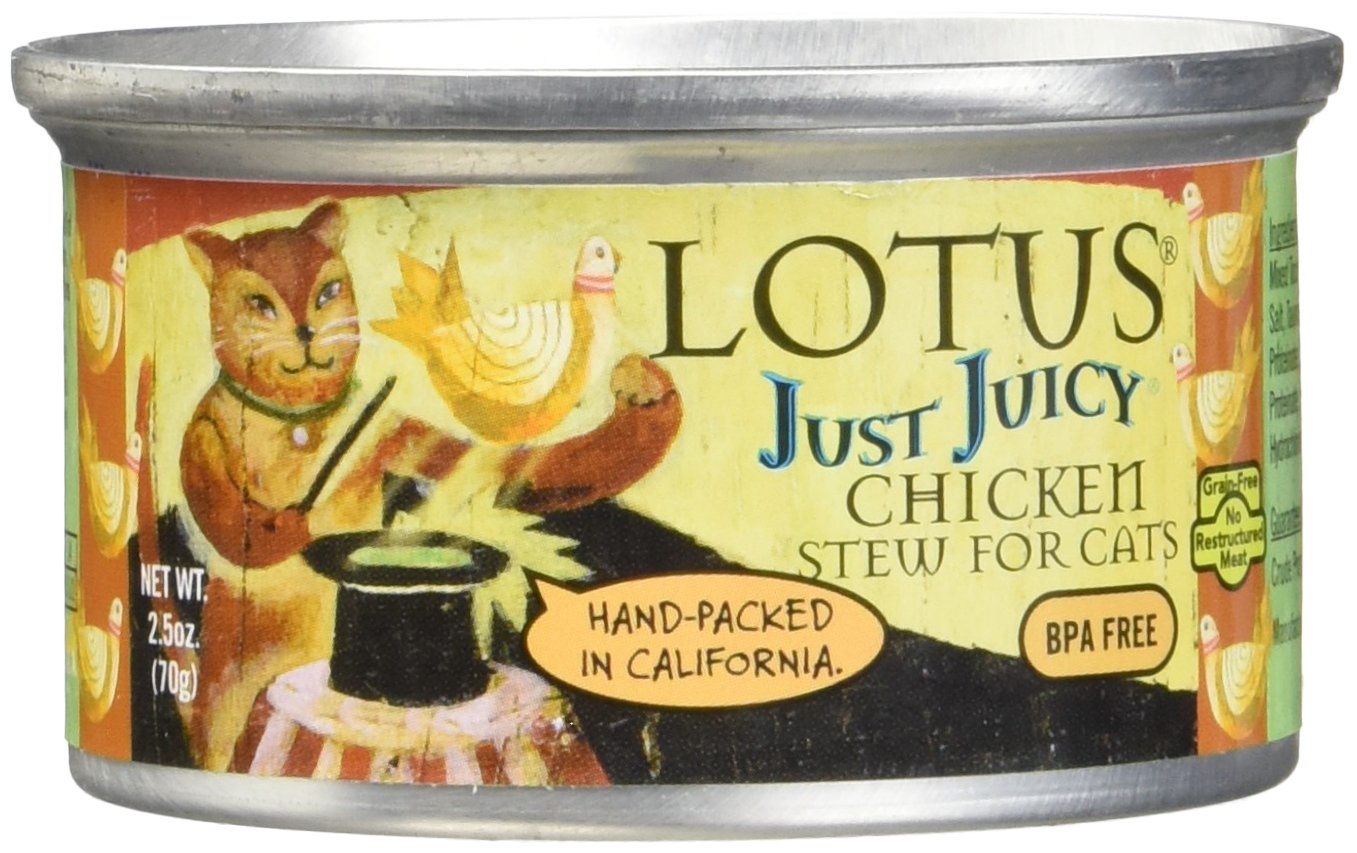 Lotusfalls Lotus Cat Just Juicy Chicken Stew 2.5OZ Cans Case of 24 Premium Cat Food