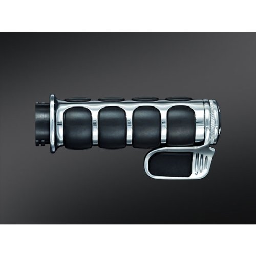 Kuryakyn Upgrade Your Ride: Kuryakyn 6342 ISO Handlebar Grips for 1982-2019 Harley-Davidson - Chrome, Dual Cable Throttle Control - View 3 of 5