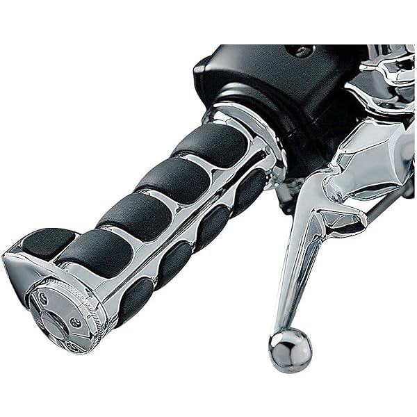 Kuryakyn Upgrade Your Ride: Kuryakyn 6342 ISO Handlebar Grips for 1982-2019 Harley-Davidson - Chrome, Dual Cable Throttle Control - View 4 of 5