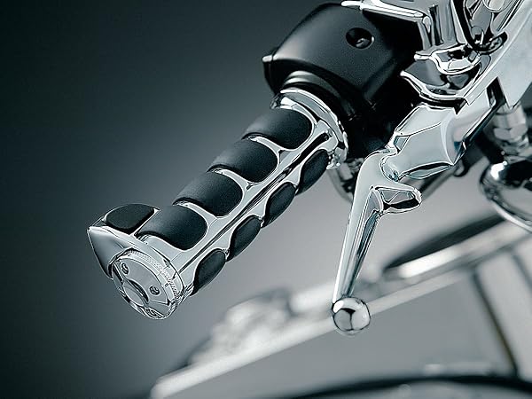 Kuryakyn Upgrade Your Ride: Kuryakyn 6342 ISO Handlebar Grips for 1982-2019 Harley-Davidson - Chrome, Dual Cable Throttle Control - View 5 of 5