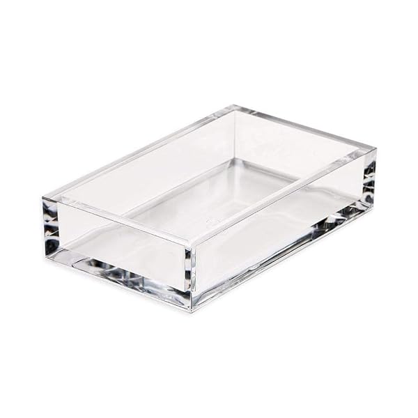 Caspari Stylish Caspari Clear Napkin Holder for Guest Towels - Perfect for Elegant Dining