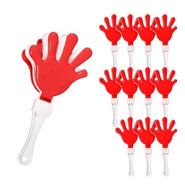 Windy City Novelties Windy City Novelties 12 Pack Mini Hand Clappers 7 Inch Bulk Noisemakers for Parties Celebrations and Events