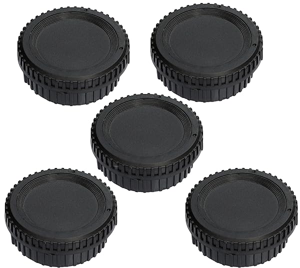 5 Pack F Mount Rear Lens Cap Set for Nikon DSLR - Protect Your Nikkor Lenses & CCD Sensor