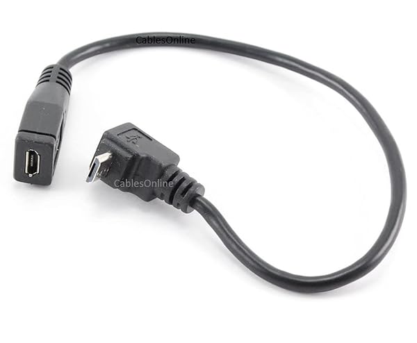Buy CablesOnline 9in USB Micro-B Male Right Angle to Female Extension Cable - AD-U44 for Fast Data Transfer