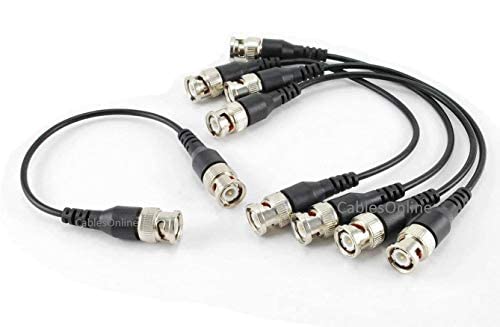 CABLESONLINE.COM ATLANTIC COMPUTERTECH "Buy CablesOnline 5-Pack 7" RG174 BNC Male to Male Coax Jumper Cables - R-B700-5 for High-Quality Connections"