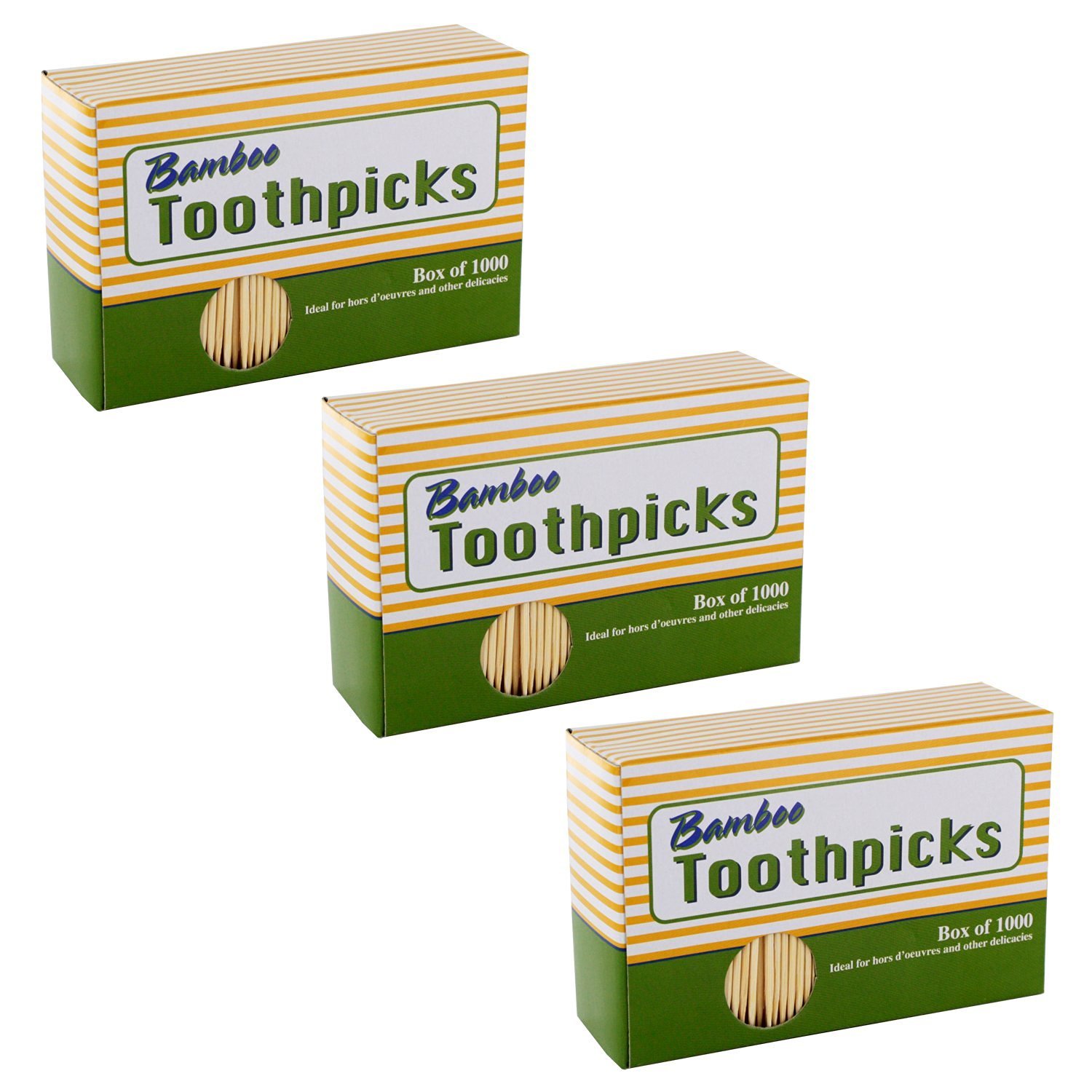 Good Old Values Good Old Values Bamboo Toothpicks Pack of 3000 Eco-Friendly Durable and Versatile for Home and Kitchen Use