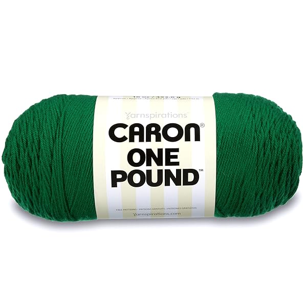 Caron Shop Caron One Pound Solids Yarn - 16oz Kelly Green, 100% Acrylic for Crochet & Knitting Projects - View 2 of 9