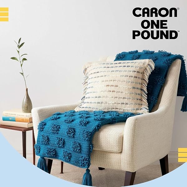 Caron Caron One Pound Solids Yarn - 16oz Black, 100% Acrylic, Gauge 4 for Crochet & Knitting - Perfect Crafting Essential! - View 7 of 9