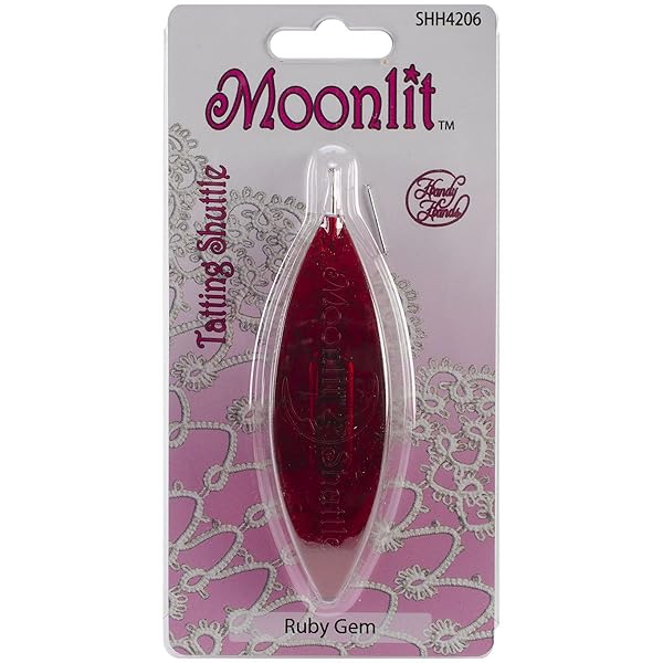Handy Hands Handy Hands Moonlit Tatting Shuttle with Hook in Ruby Red - Perfect for Crafting!