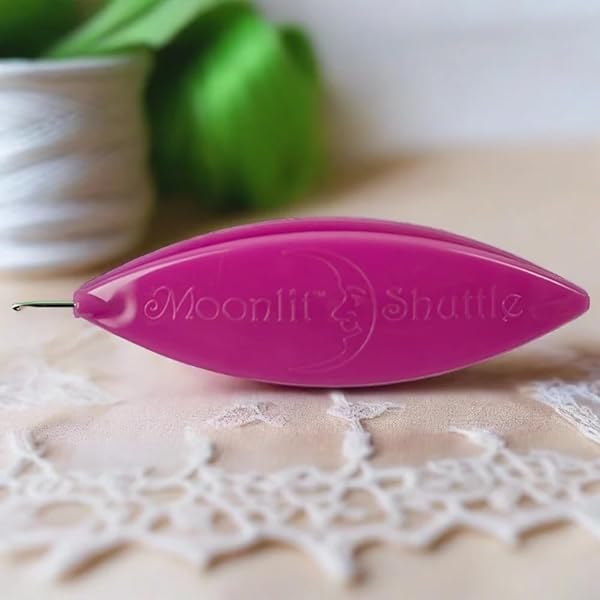 Handy Hands Handy Hands Moonlit Tatting Shuttle with Hook - Amethyst Gem & Purple Berry for Crafting - View 3 of 3