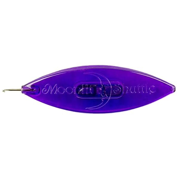 Handy Hands Handy Hands Moonlit Tatting Shuttle with Hook - Amethyst Gem & Purple Berry for Crafting