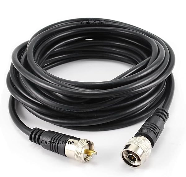 Buy CablesOnline 25ft RG8x Coax Antenna Cable - UHF Male to N-Type Male (R-UN025) for Superior Signal Quality