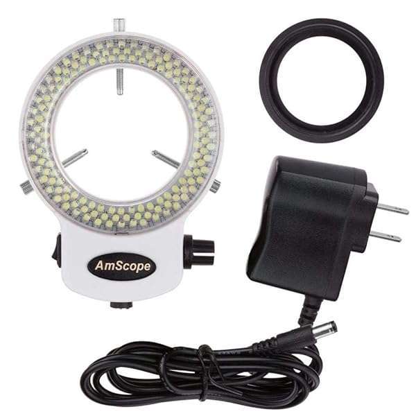 AmScope AmScope LED-144W-ZK: Adjustable 144 LED Ring Light for Stereo Microscopes & Cameras