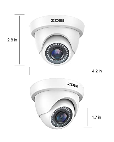 ZOSI ZOSI 4-Pack 2.0MP HD 1080P Security Cameras Kit with 80ft Night Vision for Indoor/Outdoor Use - View 10 of 10