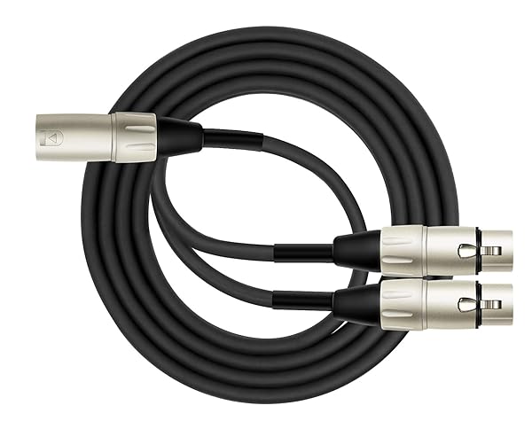KIRLIN Kirlin Y-301-06 6ft XLR Male to Dual XLR Female Y-Cable - High-Quality Audio Solution