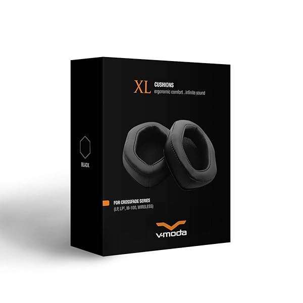 V-Moda V-MODA XL Cushions for Over-Ear Headphones - Premium Black Replacement Pads - View 6 of 6