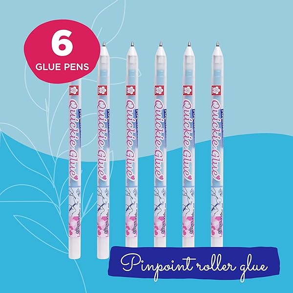 SAKURA Sakura Quickie Glue Pens - Precision Liquid Glue for Crafting - 6 Pack with 0.7mm Tip for Pinpoint Application - View 3 of 8