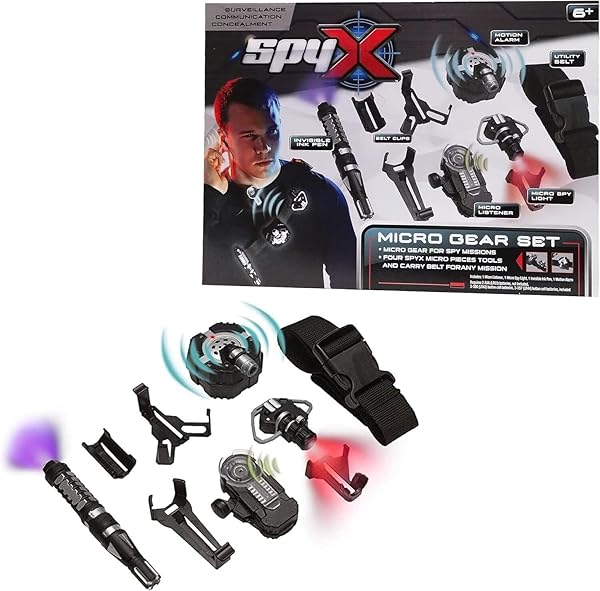SpyX SpyX Micro Gear Set: 4 Real Spy Toys Kit with Adjustable Belt for Kids - Perfect for Junior Secret Agents & Detectives!