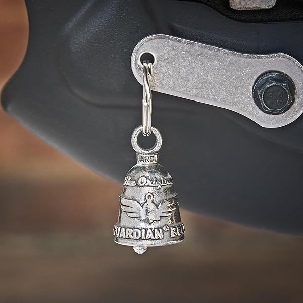 Guardian Bell Guardian Bell Hawk Good Luck Bell with Keyring and Velvet Gift Bag Lead-Free Pewter Motorcycle Bell Made in USA Perfect Gift for Friends Family - View 7 of 9