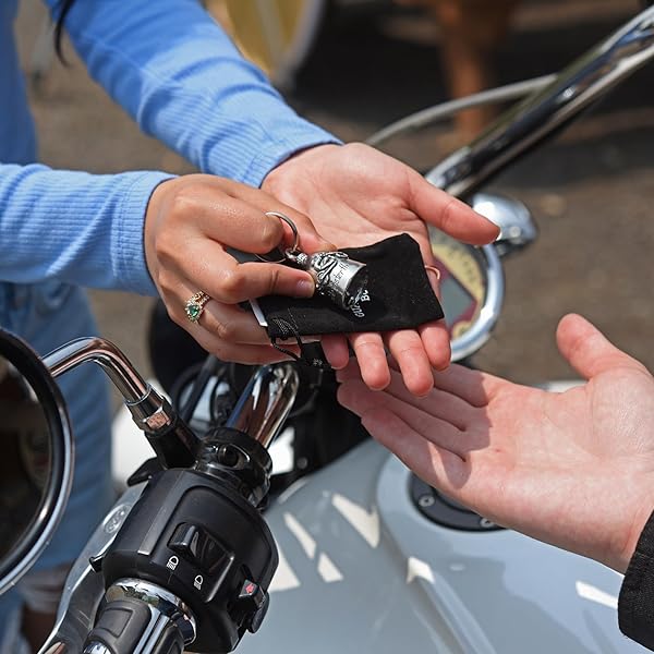 Guardian Bell Guardian Bell Hawk Good Luck Bell with Keyring and Velvet Gift Bag Lead-Free Pewter Motorcycle Bell Made in USA Perfect Gift for Friends Family - View 8 of 9