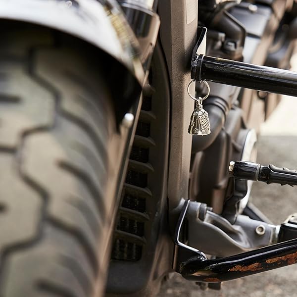 Guardian Bell Guardian Bell Hawk Good Luck Bell with Keyring and Velvet Gift Bag Lead-Free Pewter Motorcycle Bell Made in USA Perfect Gift for Friends Family - View 9 of 9