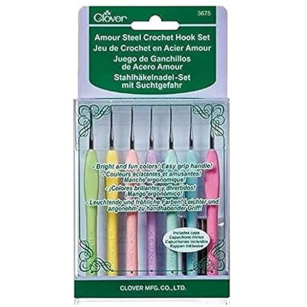 Clover Discover the Clover Amour Steel Crochet Hook Set: Perfect for Crafting Enthusiasts!