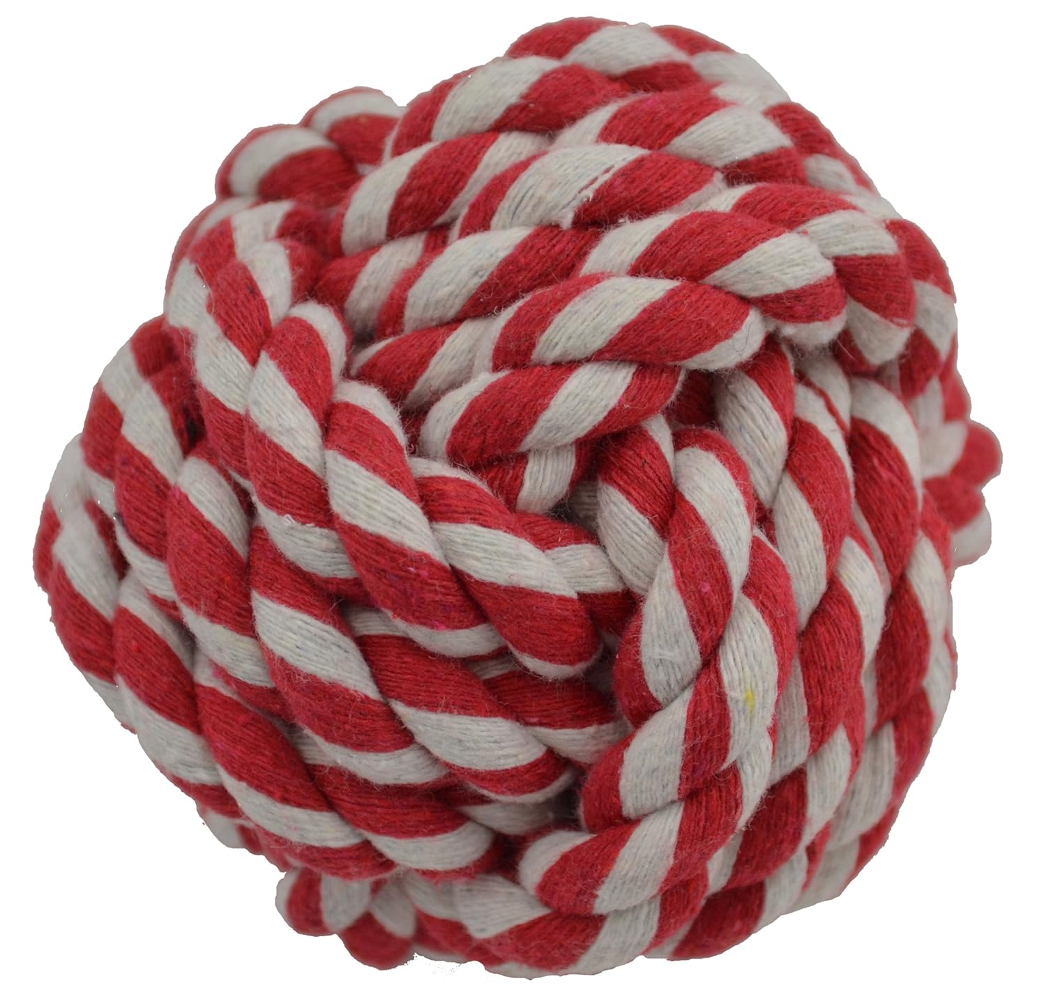 Amazing Pet Products Amazing Pet Products Red Rope Dog Toy 375 Inch Durable Ball for Interactive Play