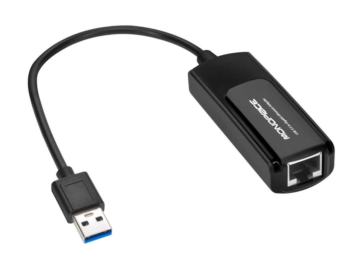 Monoprice Monoprice USB 3.0 to Gigabit Ethernet Adapter for Fast 10/100/1000 Mbps Connections Compatible with Windows MacOS Linux Android - View 2 of 6