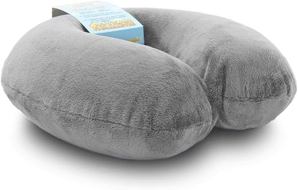 Crafty World Comfortable Memory Foam Travel Neck Pillow with Washable Cover - Essential Airplane Accessory for Neck Pain Relief & Sleep