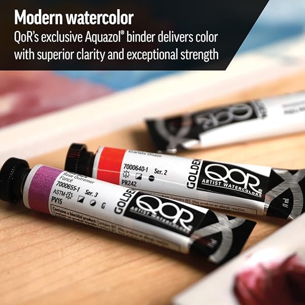 GOLDEN QoR Artist Watercolors: Quinacridone Magenta 11ml Tube - Professional Transparent Paint by GOLDEN - View 3 of 7