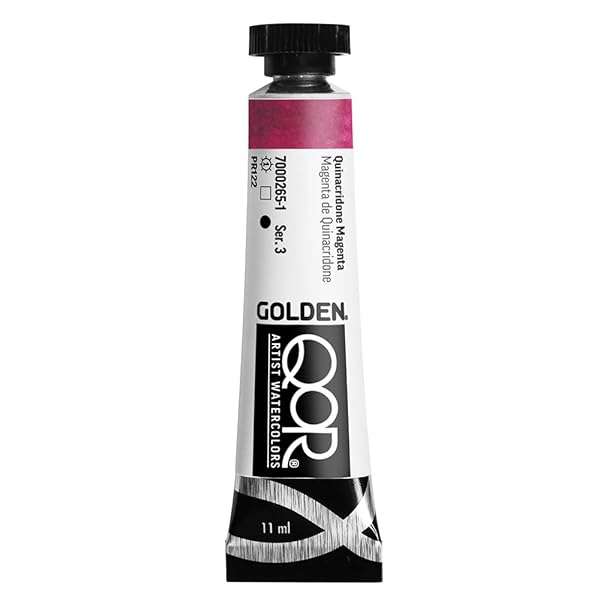 QoR Artist Watercolors: Quinacridone Magenta 11ml Tube - Professional Transparent Paint by GOLDEN