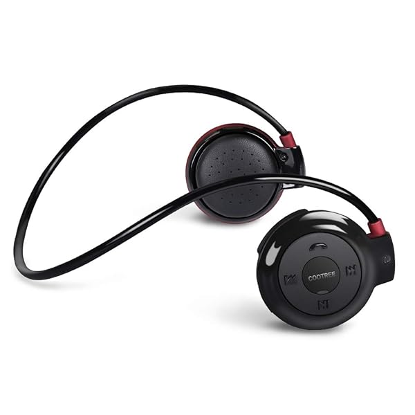 Smatree Buy Cootree Wireless Sports Headphones - Foldable Bluetooth Headset with Microphone, Perfect for On-the-Go in Black/Red - View 2 of 8