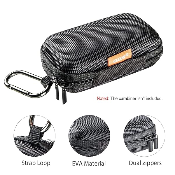 GLCON GLCON Small Hard EVA Case: Portable Zipper Pouch for Earbuds, Headsets, Cables & More - Durable & Universal Protection - View 4 of 8