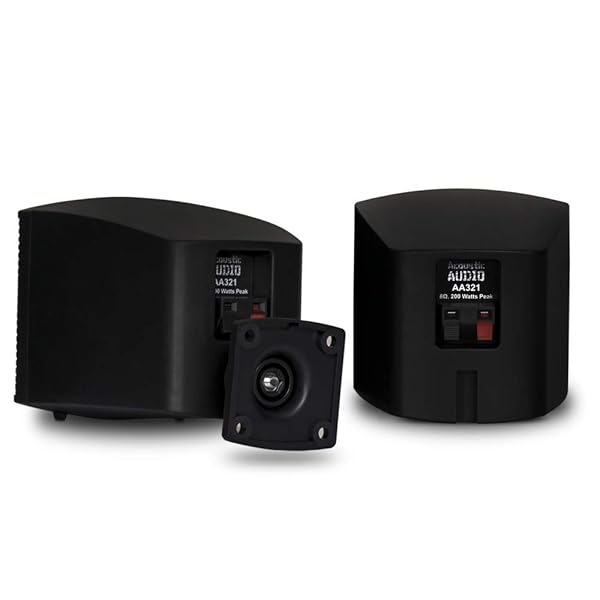 Acoustic Audio by Goldwood Acoustic Audio AA321B Indoor Speakers - 400W Black Bookshelf Pair for Superior Sound - View 5 of 6