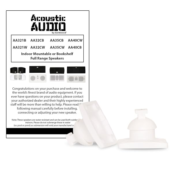 Acoustic Audio by Goldwood Acoustic Audio AA321W Indoor Speakers - 400W White Bookshelf Pair for Superior Sound - View 6 of 6