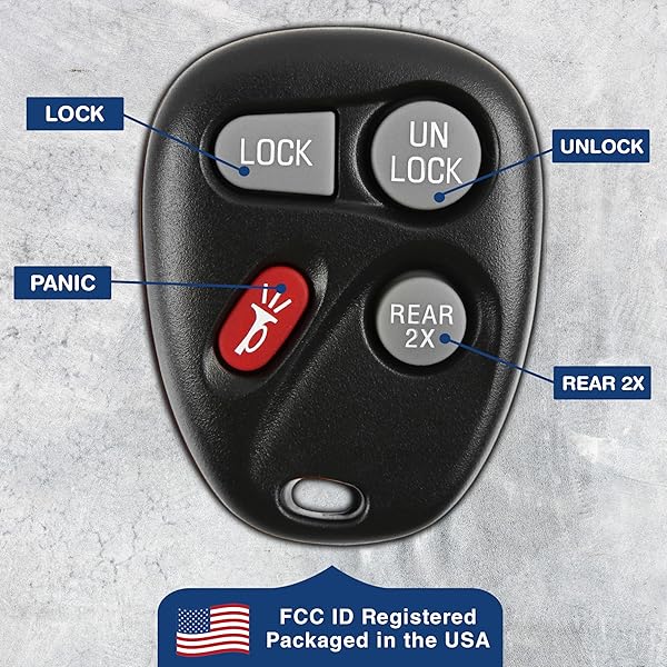 KeylessOption KeylessOption 4 Button Keyless Entry Remote Control Key Fob Compatible with 15732805 for Easy Access and Convenience - View 6 of 9