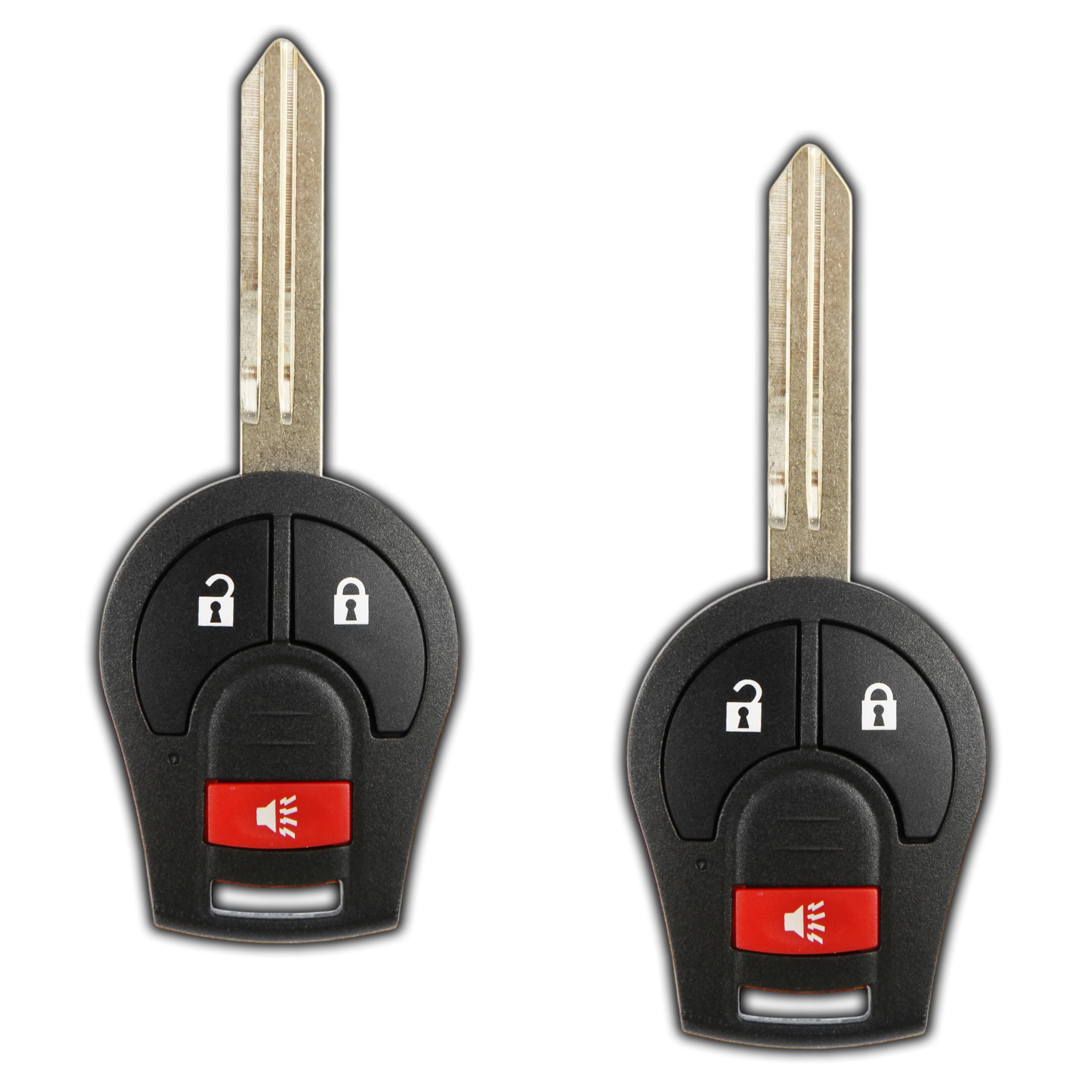 KeylessOption Keyless Entry Remote Control Car Key Fob Replacement Pack of 2 for CWTWB1U751 Uncut Ignition Key